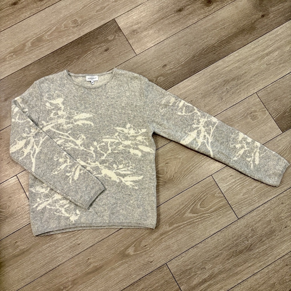 Bianco & Blu Italy Merino Wool/Cashmere Blend Sweater Size Medium
